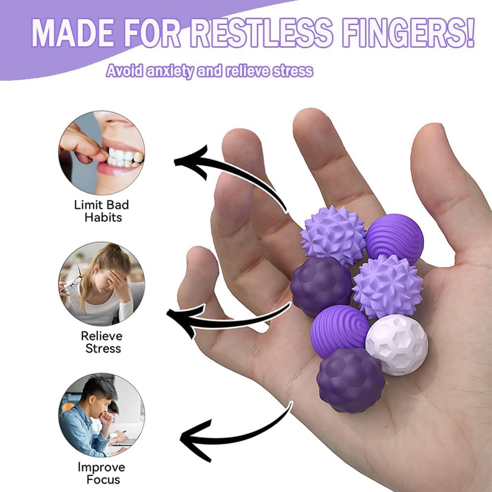 Detalle 2 de Bambebe 8PCS Silicone Magnetic Balls – A Thoughtful, Textured Fidget Set for Focus and Calm