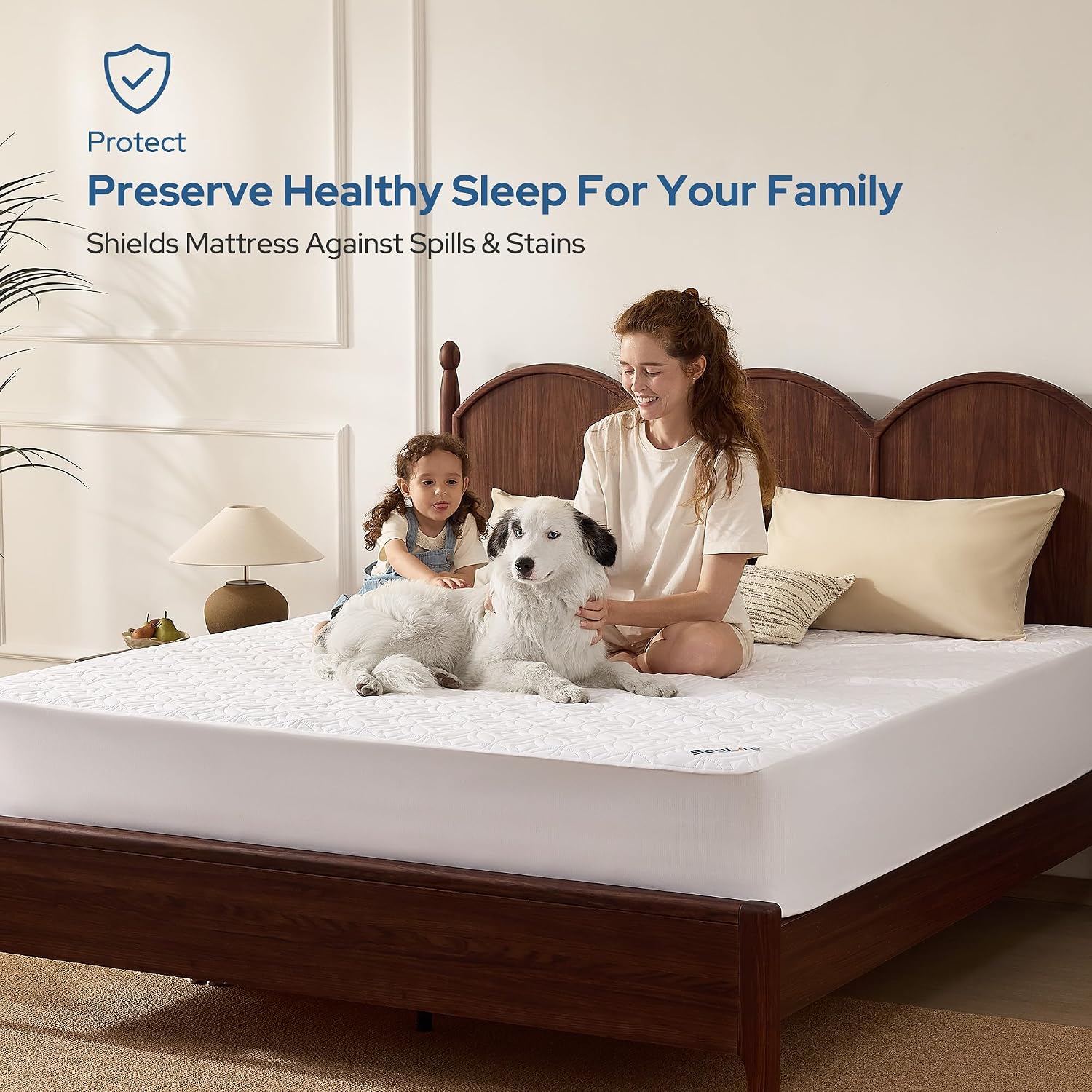 Detalle 2 de BEDLORE Waterproof Mattress Protector Queen Size