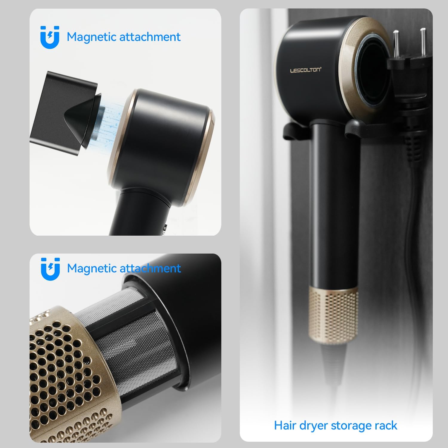 Thumbnail 5 de LESCOLTON Asciugacapelli Professionale – Motore senza spazzole da 110.000 g/min, leggero e versatile per casa e viaggio