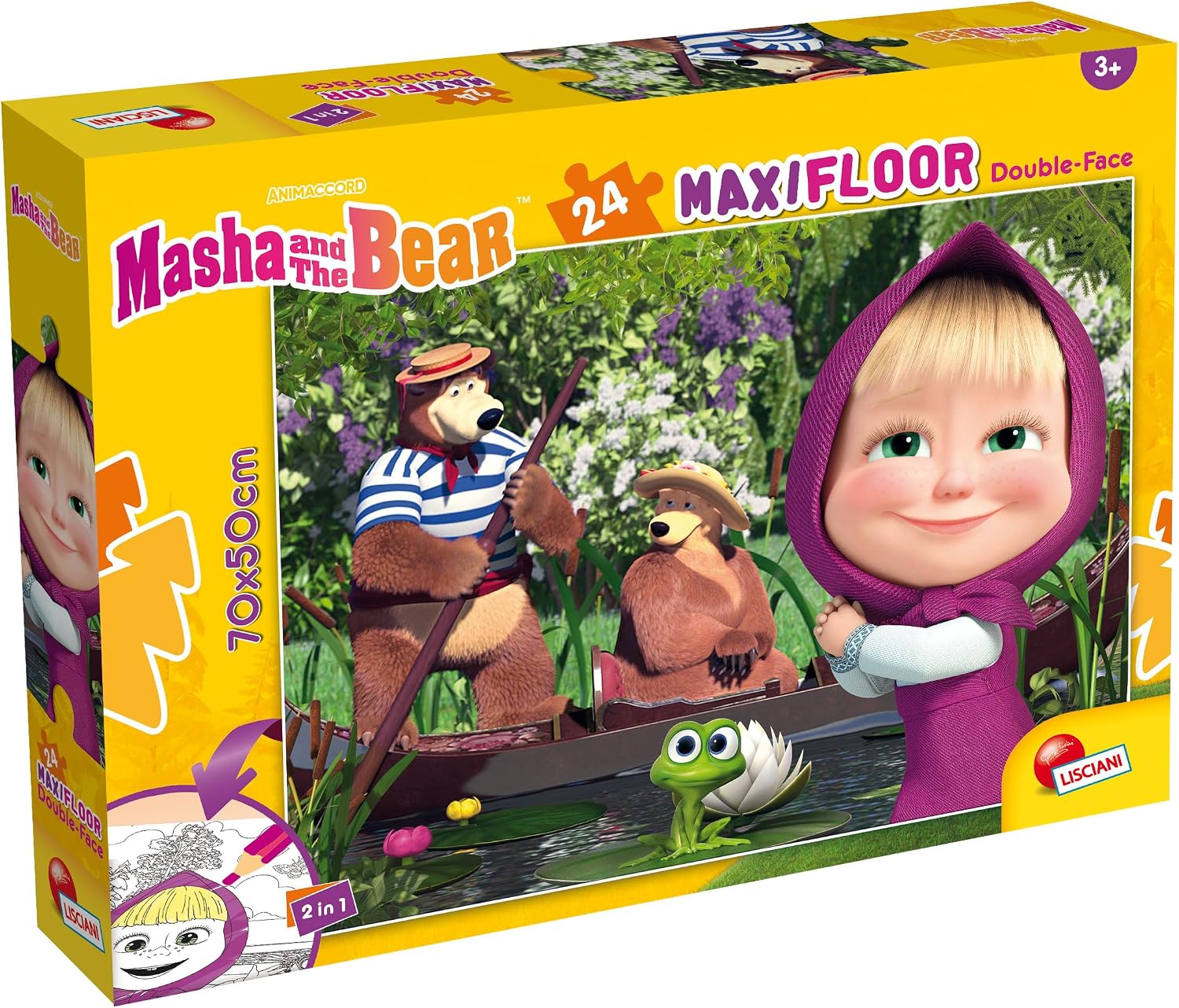 Detalle de Liscianigiochi L’Orso Masha Puzzle MaxiFloor 24 pezzi 50x70 cm multicolore