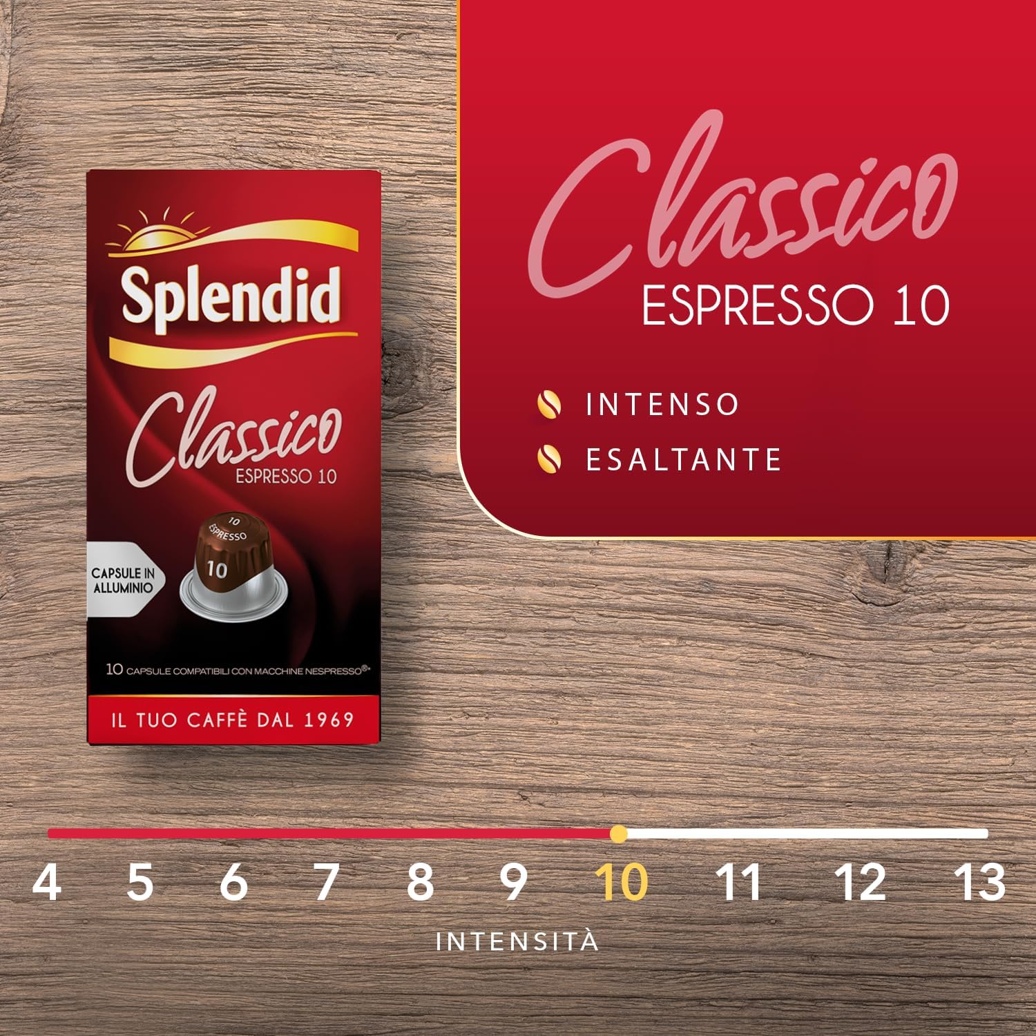 Detalle de Splendid Capsule Espresso Classico 100