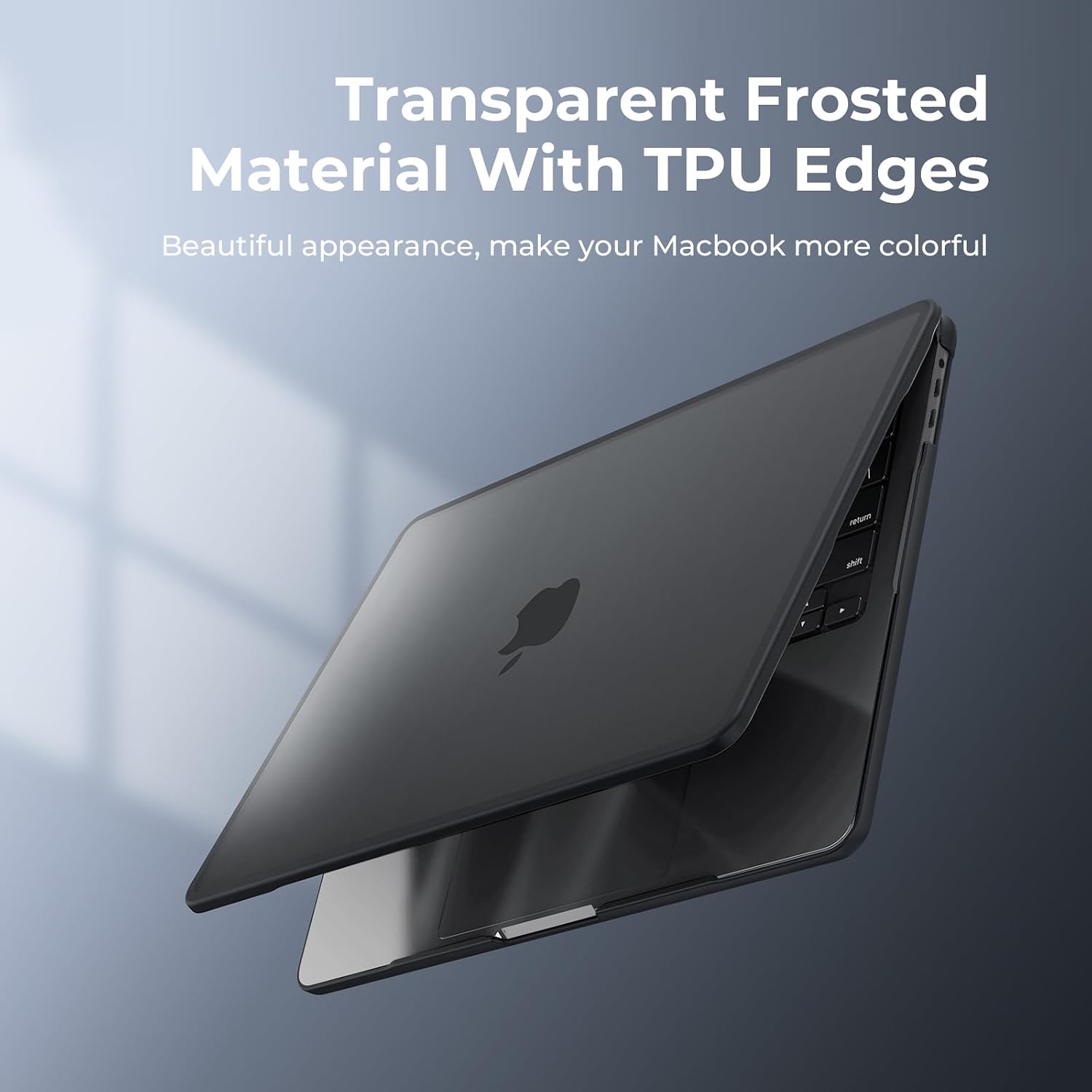 Thumbnail 6 de BlueSwan Anti-Cracking Case for 13-inch MacBook Pro, Frosted Black TPU Bumper