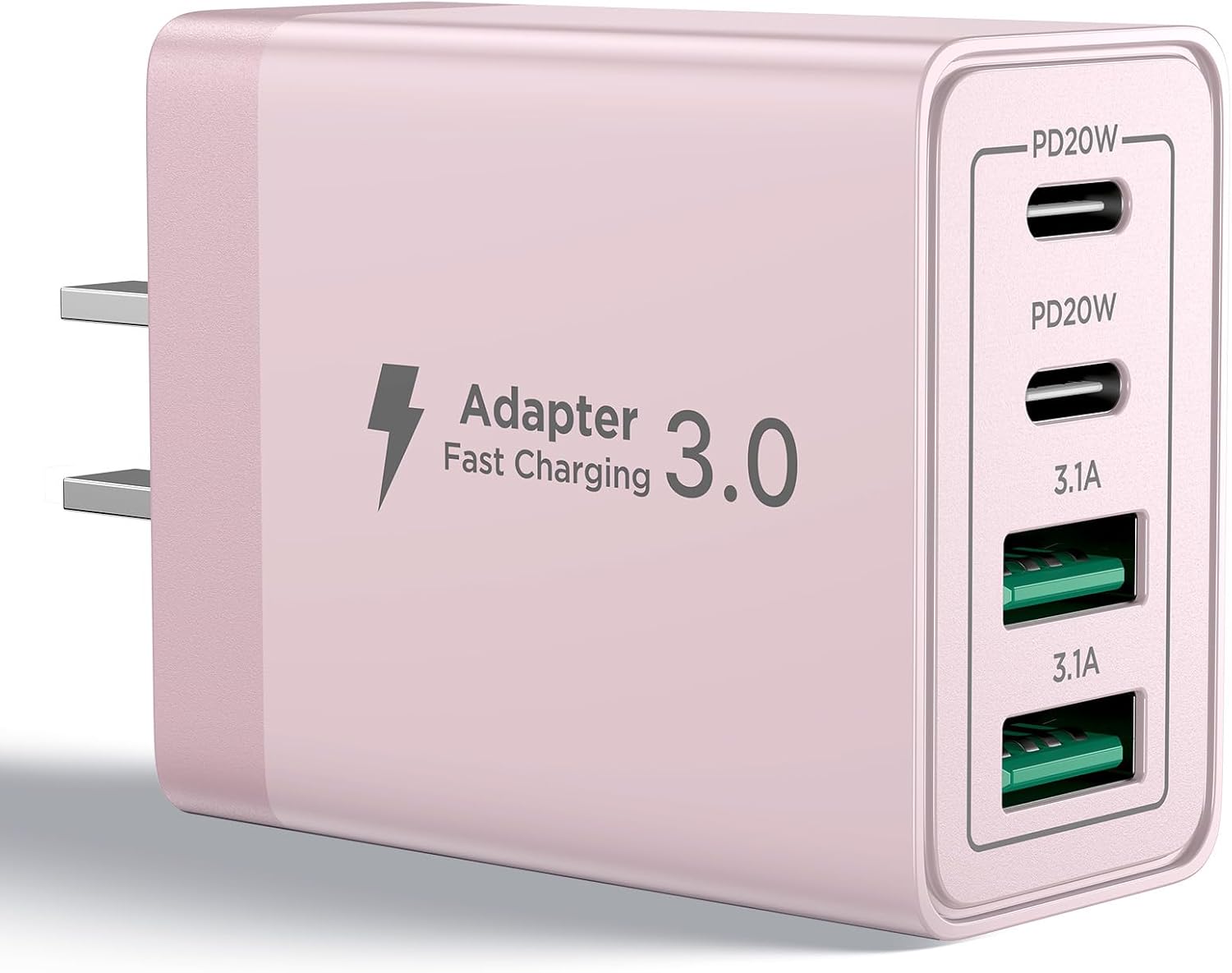 Detalle de Aioneus HNT-PD2002RZ 40W 4-Port USB-C Wall Charger, Pink