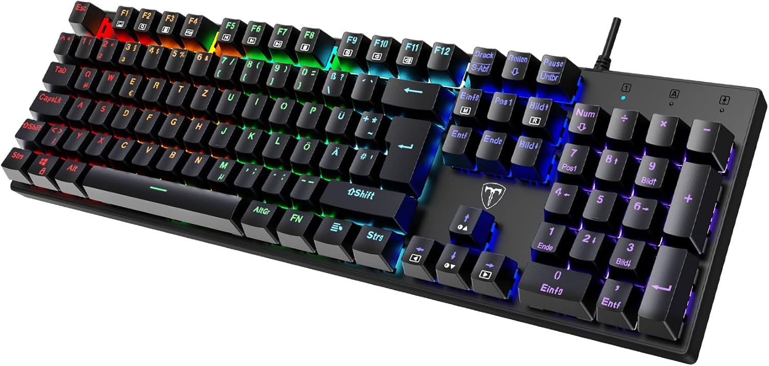 Detalle de RisoPhy Mechanische Gaming-Tastatur 104 Tasten
