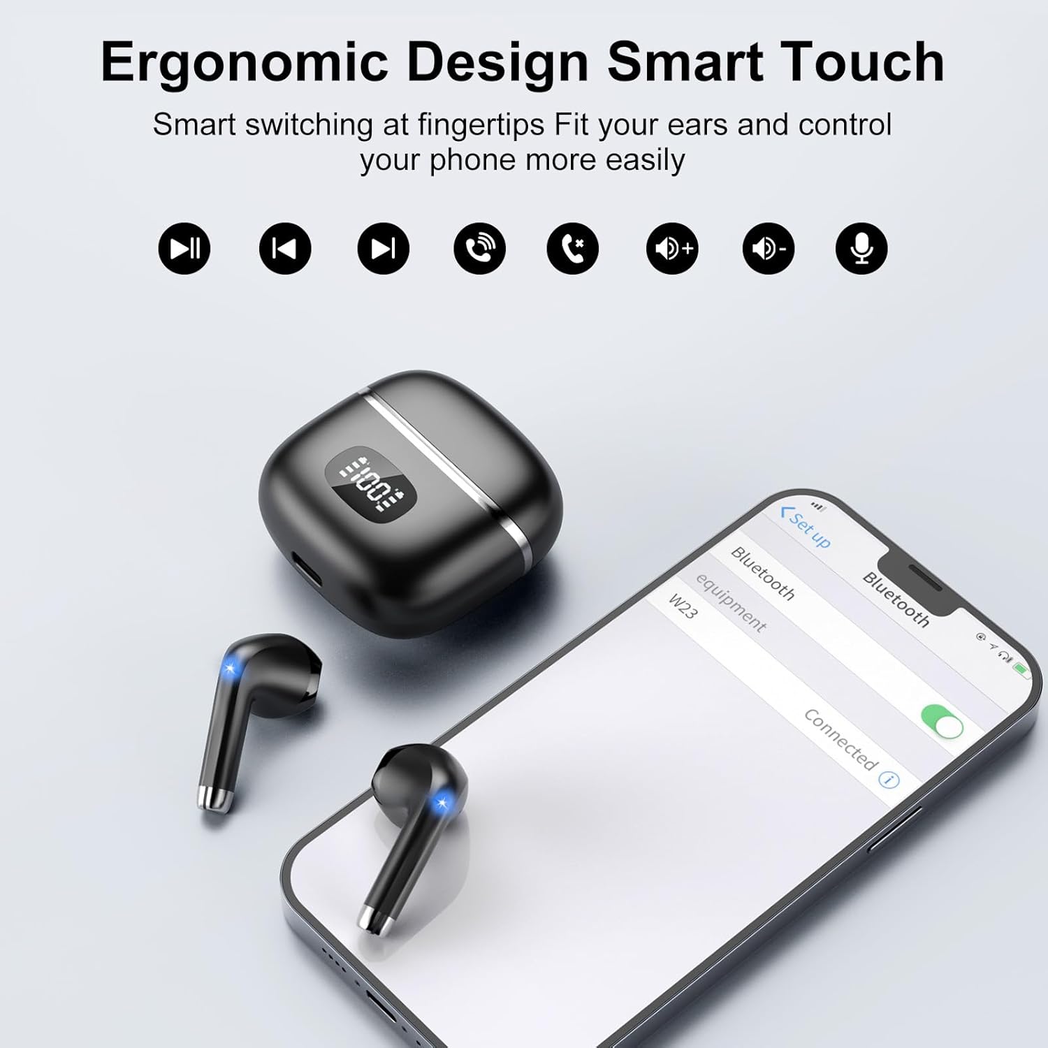 Thumbnail 4 de Wireless earbuds Bluetooth 5.3 with 4 mic