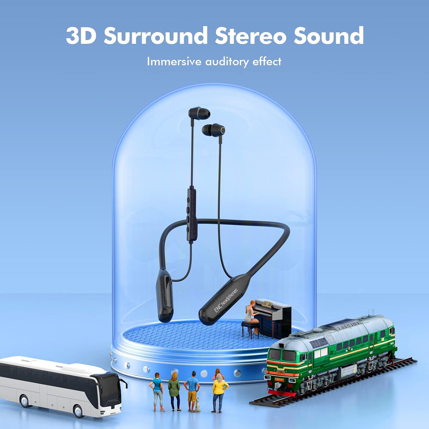 Thumbnail 2 de SOPPY A20 Neckband Earphones: Bluetooth 5.3, 30h Playtime, IPX5 Sport Design