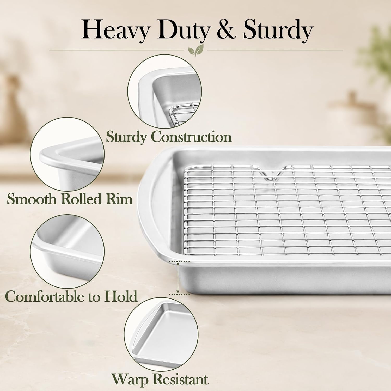 Thumbnail 3 de Baking Sheet Set with Cooling Racks, 16 × 11 Inch