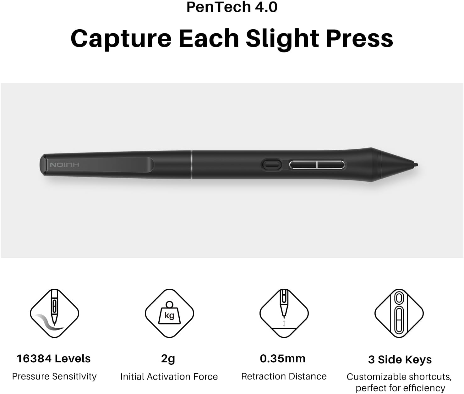 Detalle 2 de HUION Kamvas 13 (Gen 3) drawing tablet