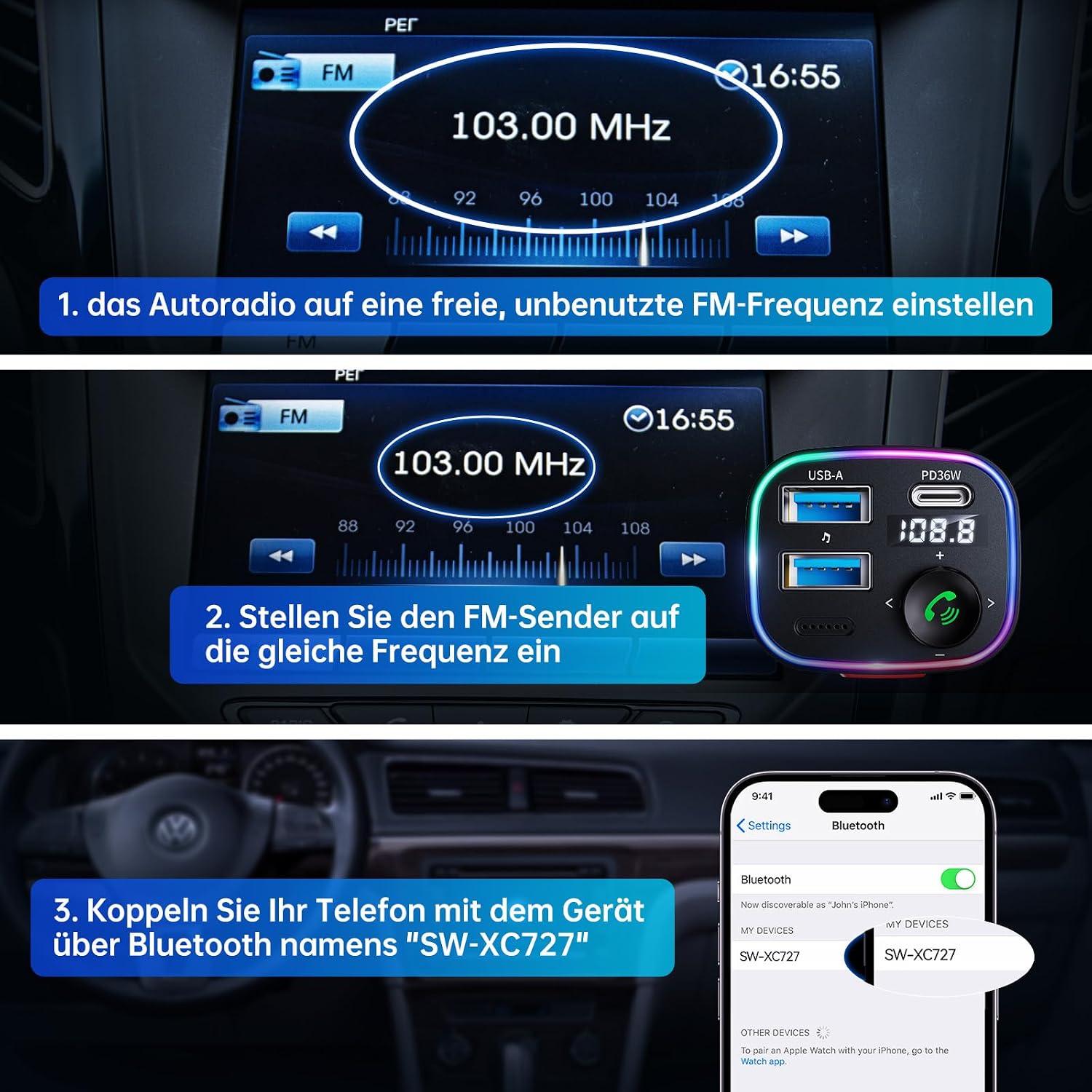 Thumbnail 6 de SYNCWIRE FM Transmitter 48W für Auto