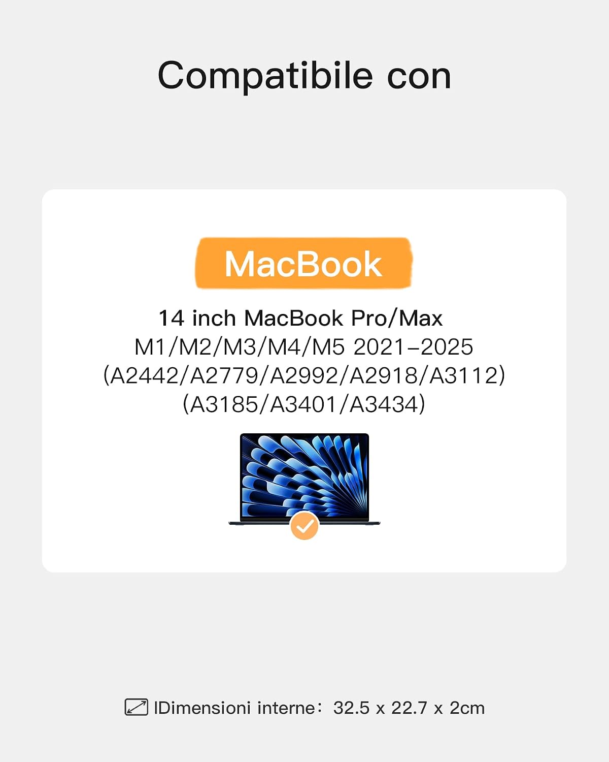 Detalle 2 de Inateck Custodia 14" per MacBook Pro 360°