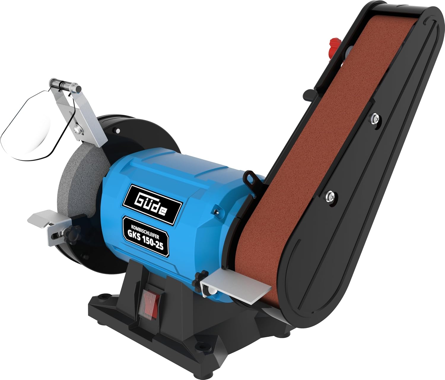 Detalle de Güde GKS 150-25 combinatieschuurmachine, 250 W en 2.980 toeren/min
