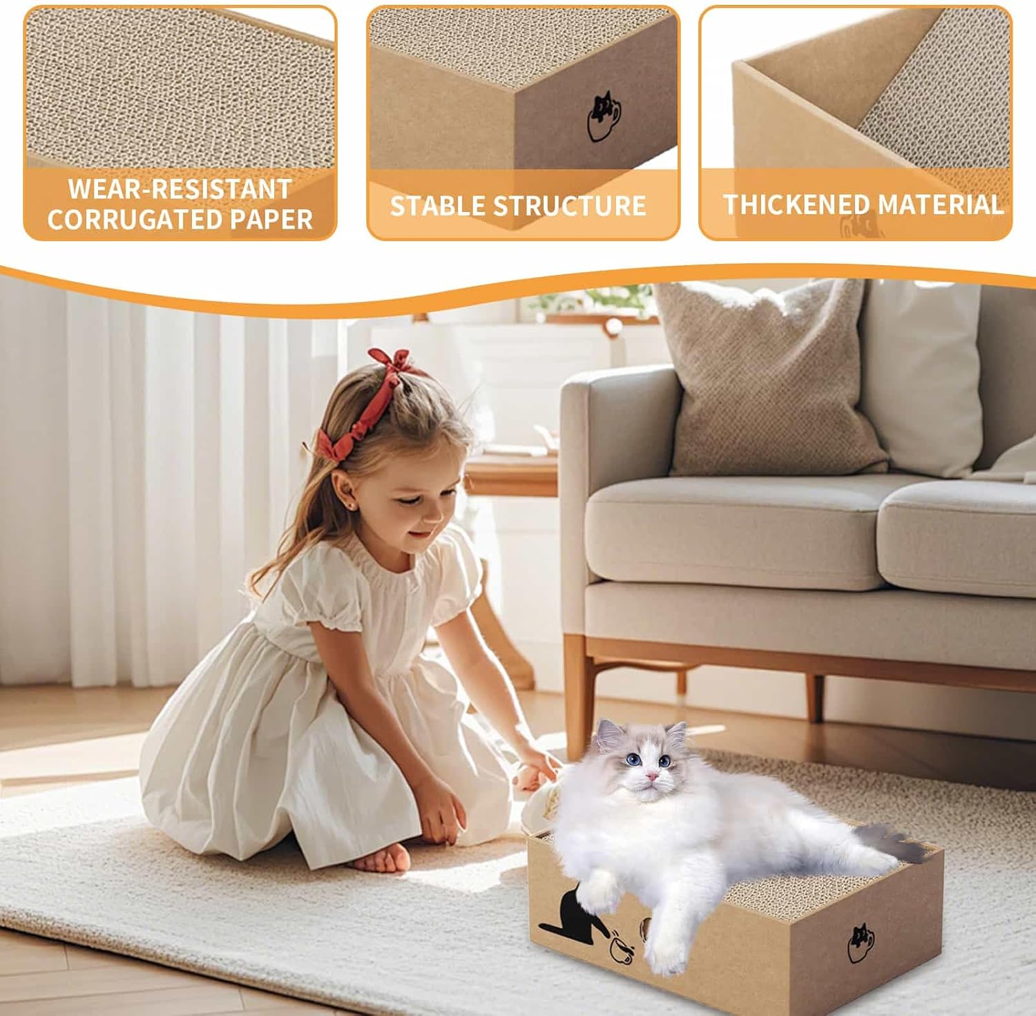 Thumbnail 3 de Cat Scratching Board 5Pack 325x235x110 mm 🐱