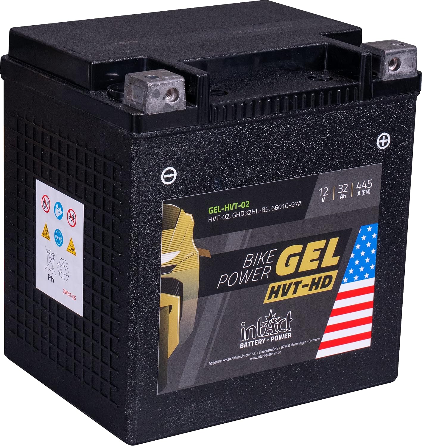 Detalle 1 de intAct Bike-Power GEL-HVT-01 GHD20HL – akumulator żelowy 12 V, 20 Ah, 350 A