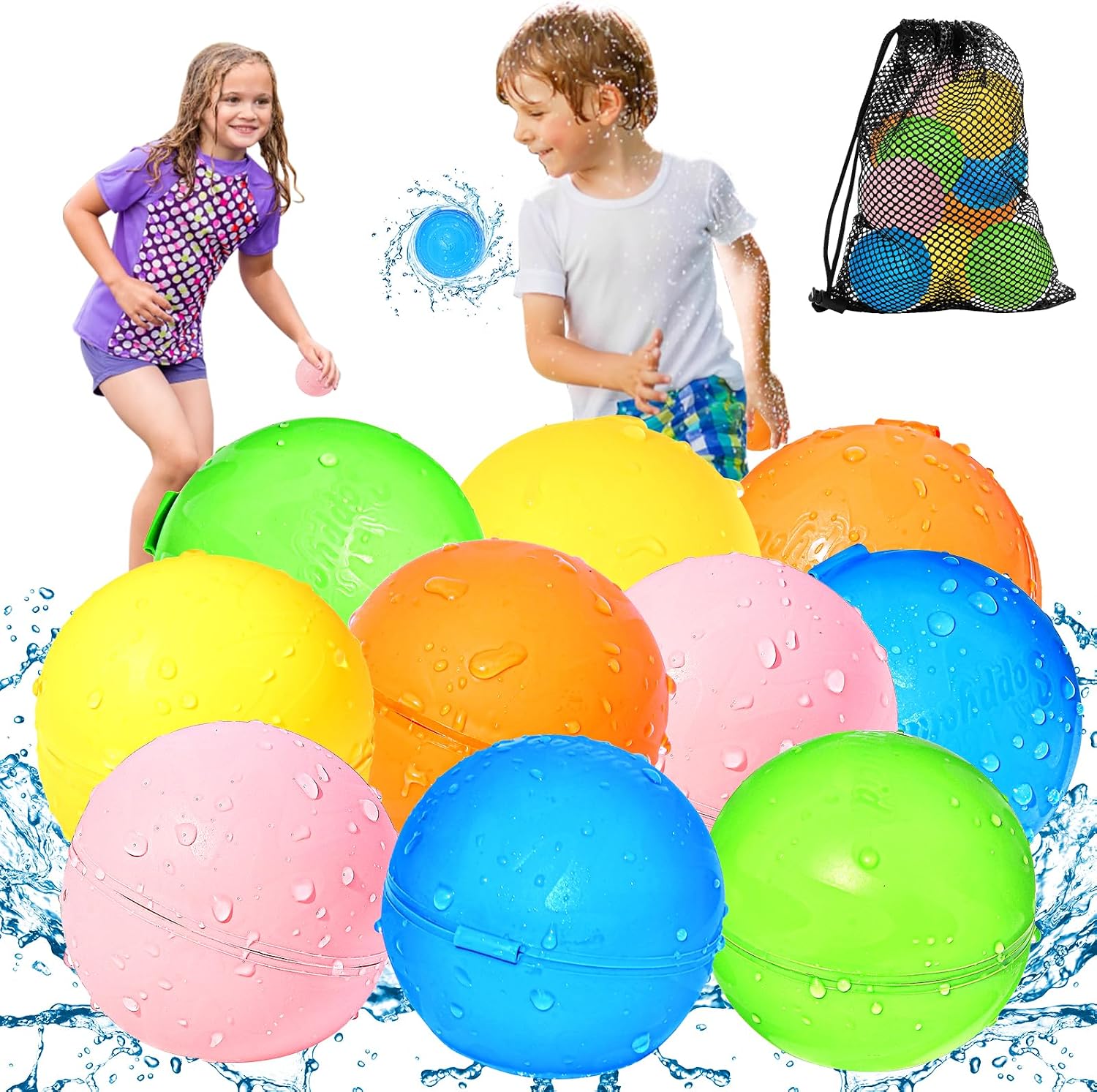 Detalle de SOPPYCID 10PCS Reusable Water Balloons Quick Fill