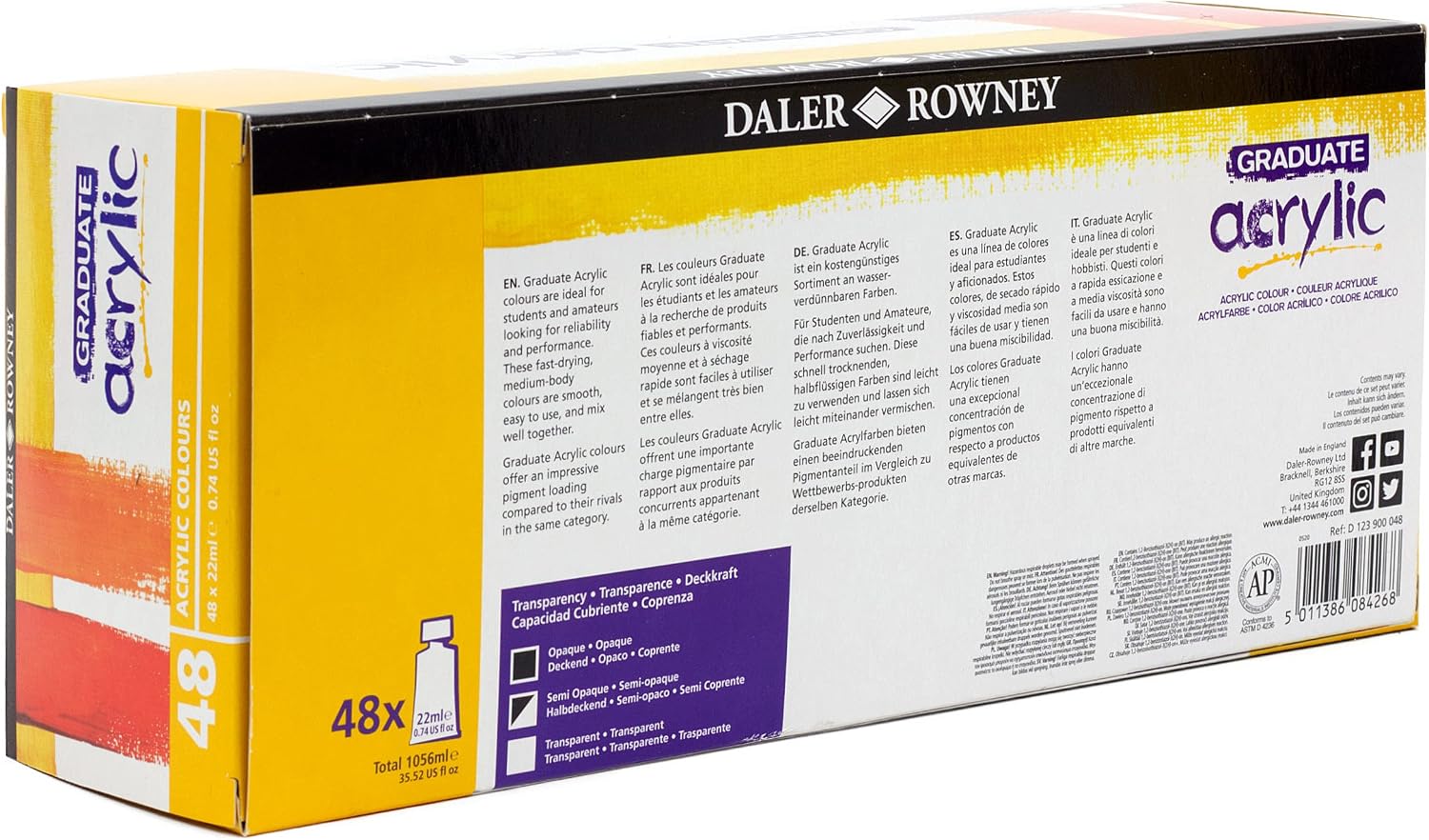 Detalle 2 de Daler Rowney Graduate Acrylfarben-Set 48x22 ml