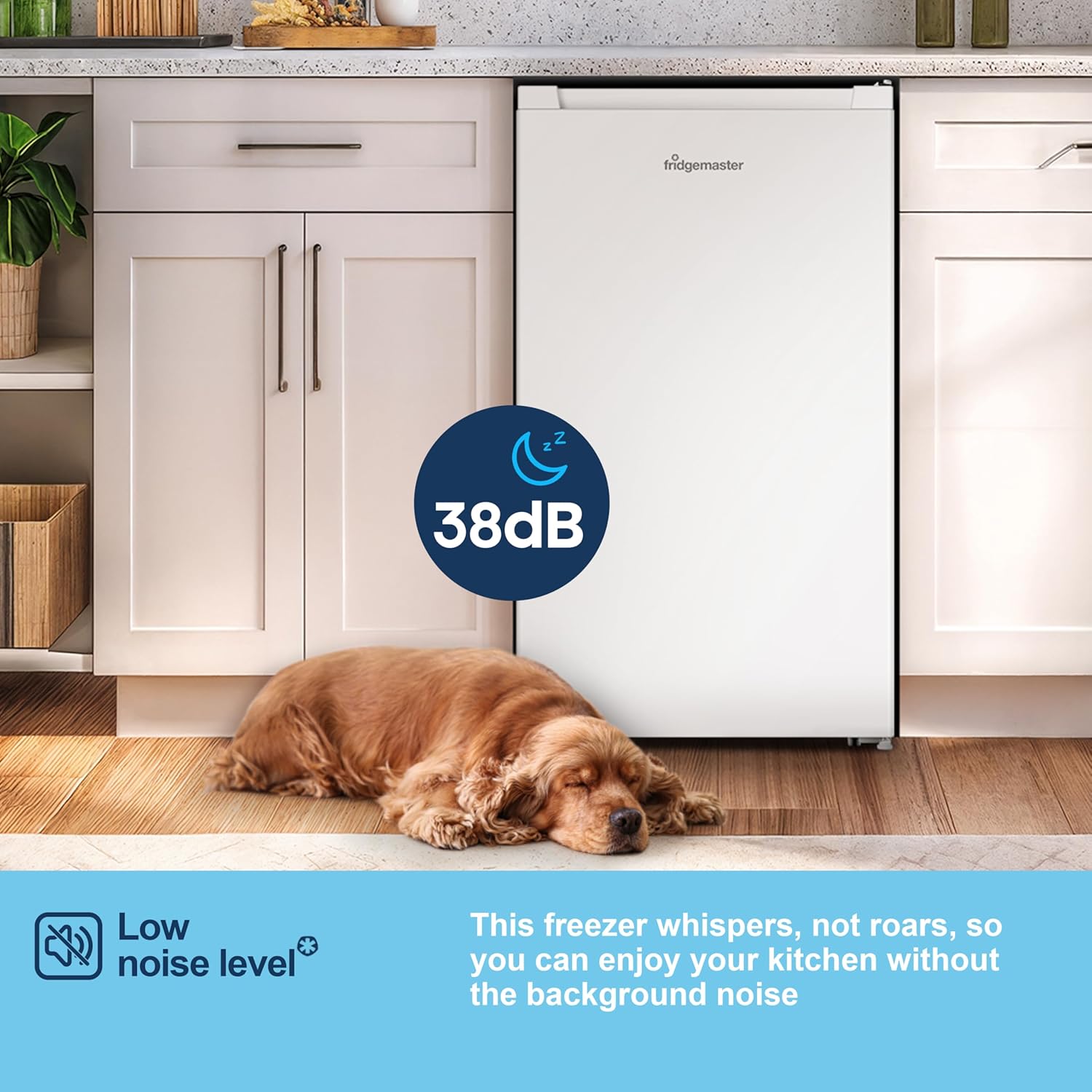 Thumbnail 5 de Fridgemaster MUR4894E 82L under counter fridge with LED lighting, adjustable temperature and reversible door