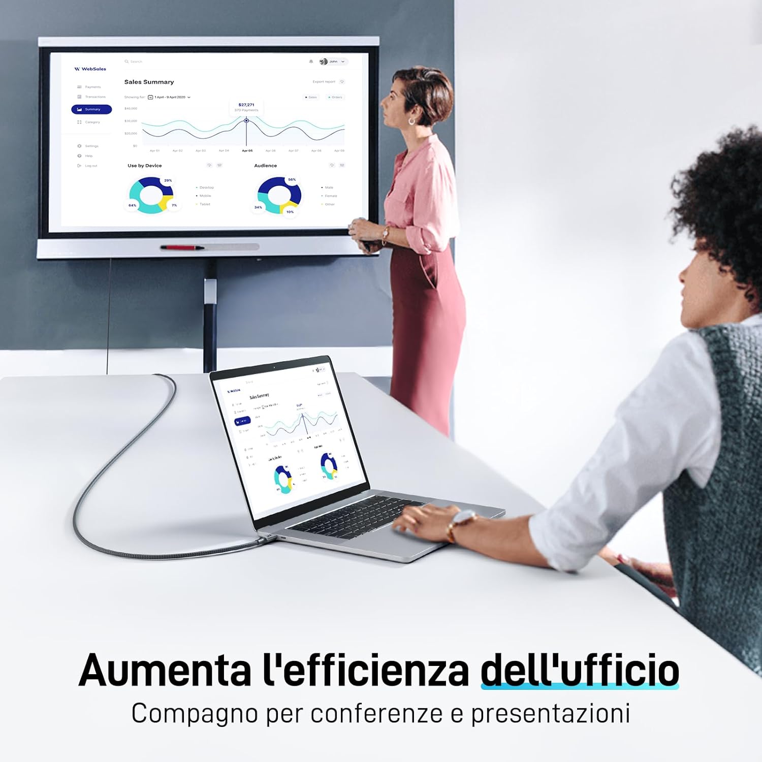 Thumbnail 5 de Cavo USB-C a HDMI 4K@60Hz Acer Thunderbolt 4 2m — compatibile con iPhone, MacBook, Surface e altro