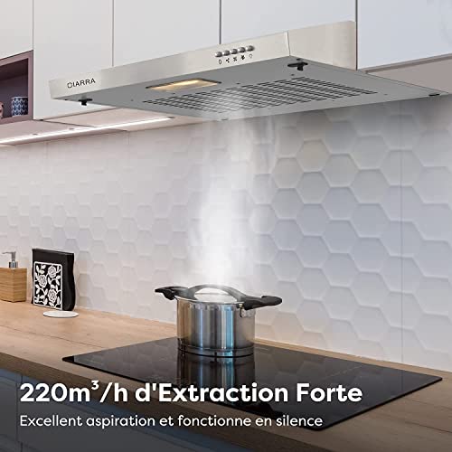 Detalle de CIARRA CBCS6903 Hotte Aspirante Encastrable 60 cm en inox
