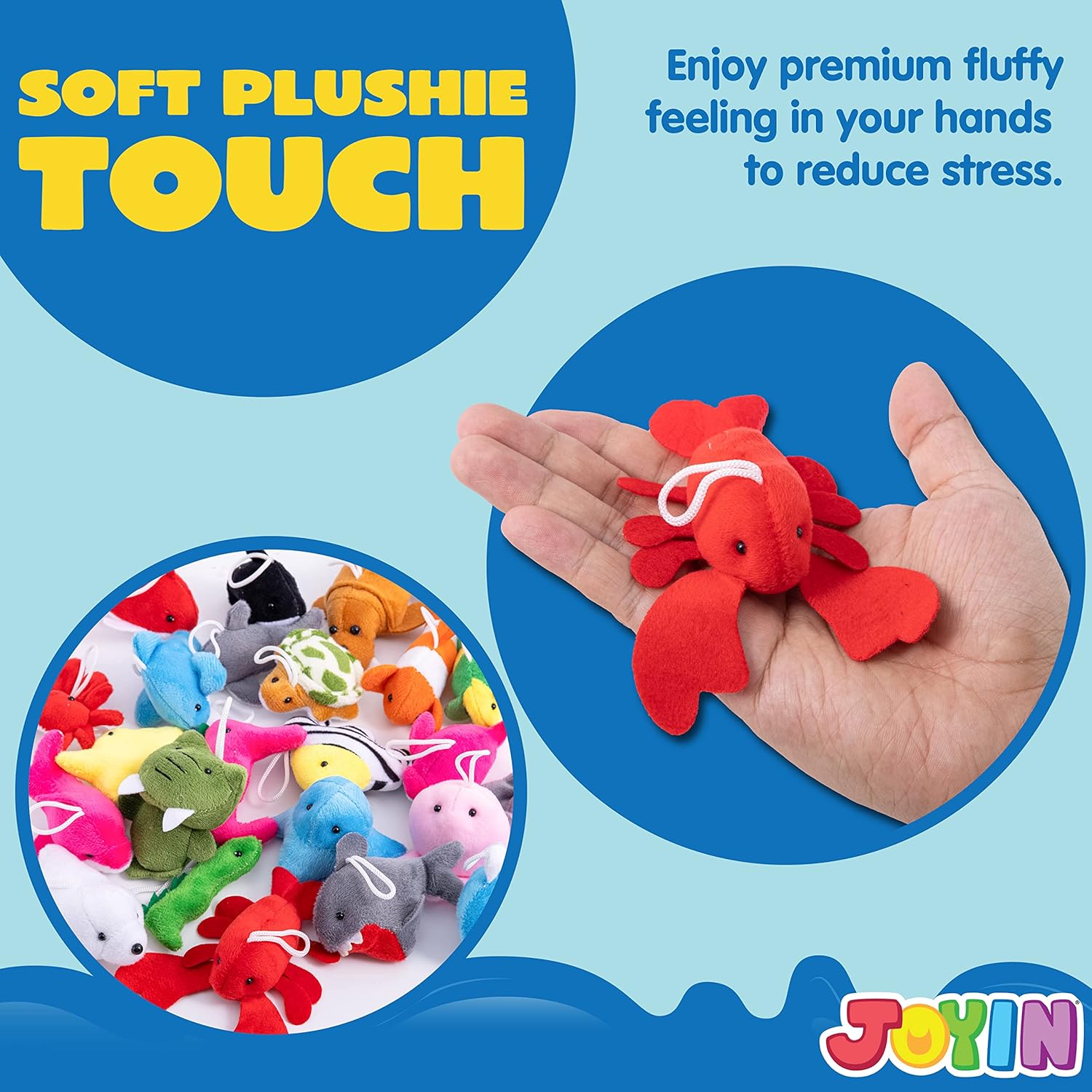 Thumbnail 3 de JOYIN 24-Pack Mini Sea Animal Plush Toys (24 Sea Life Characters) for Party Favors & Goodie Bags