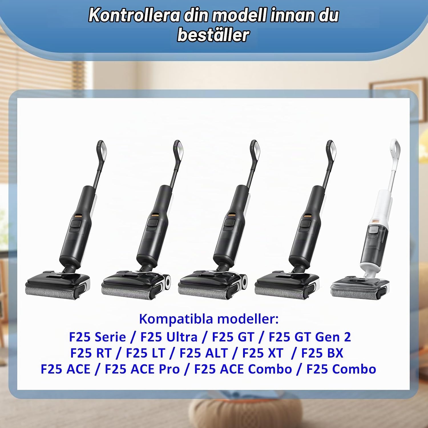 Detalle de YUEYEE F25 tillbehörsset för Roborock våt- och torrdammsugare