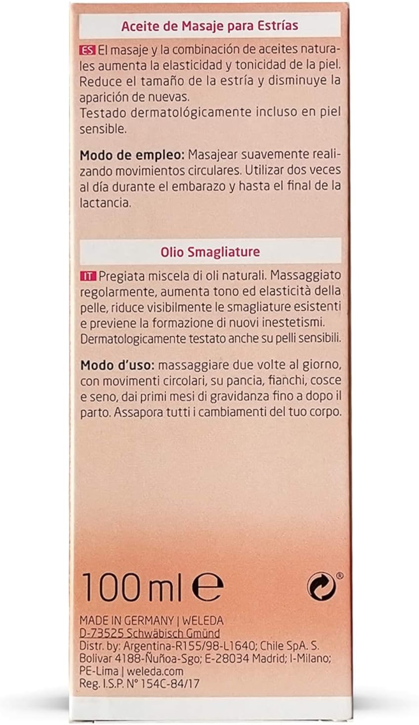 Detalle 2 de Weleda Olio smagliature 100 ml per gravidanza e post parto