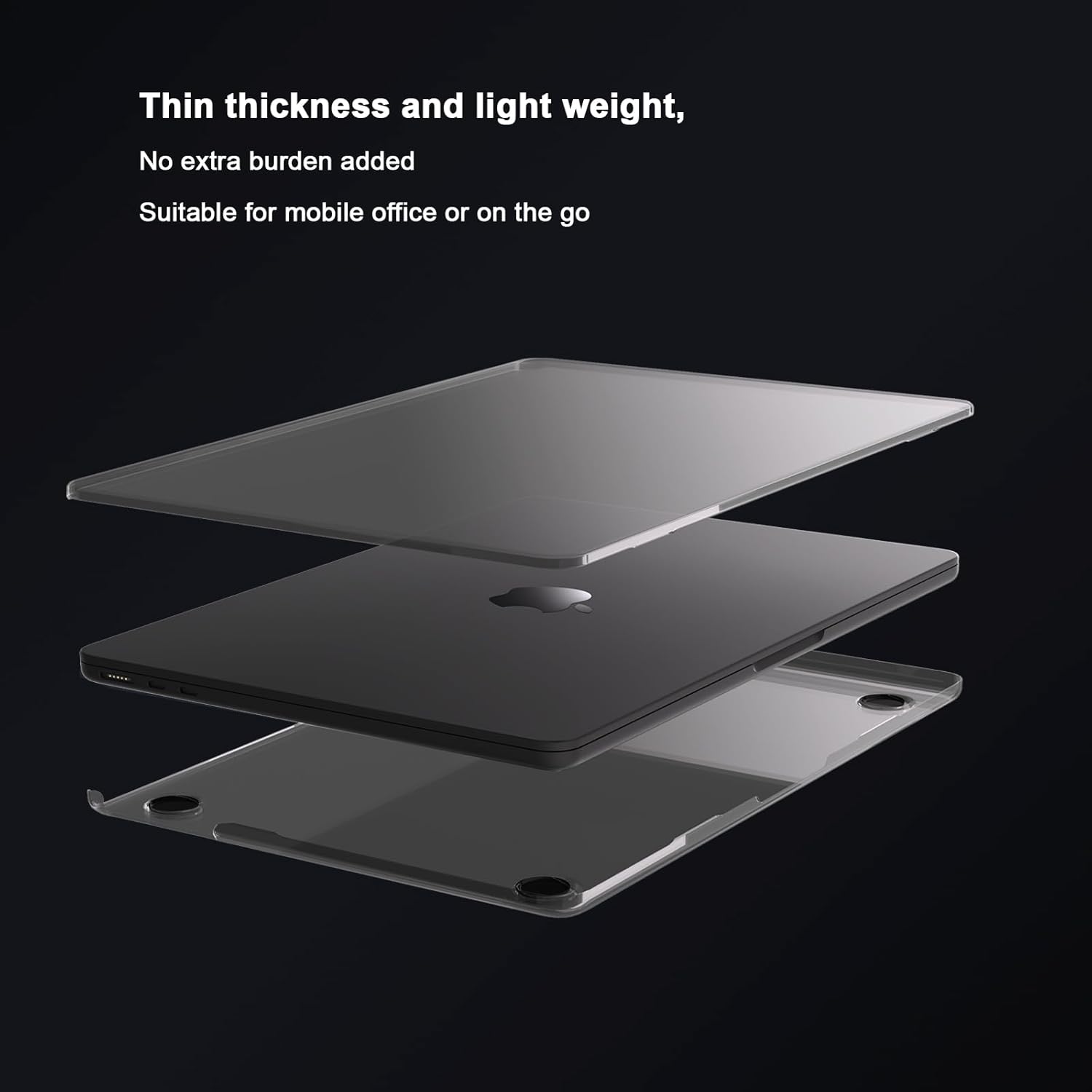 Thumbnail 5 de eléger Matte Crystal Case for MacBook Pro 14-inch (Space Black Transparent) – ultra-thin protective cover