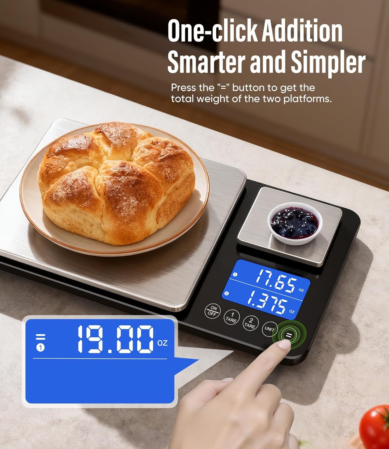 Detalle 1 de Dual Platform Kitchen Scales 15kg capacity