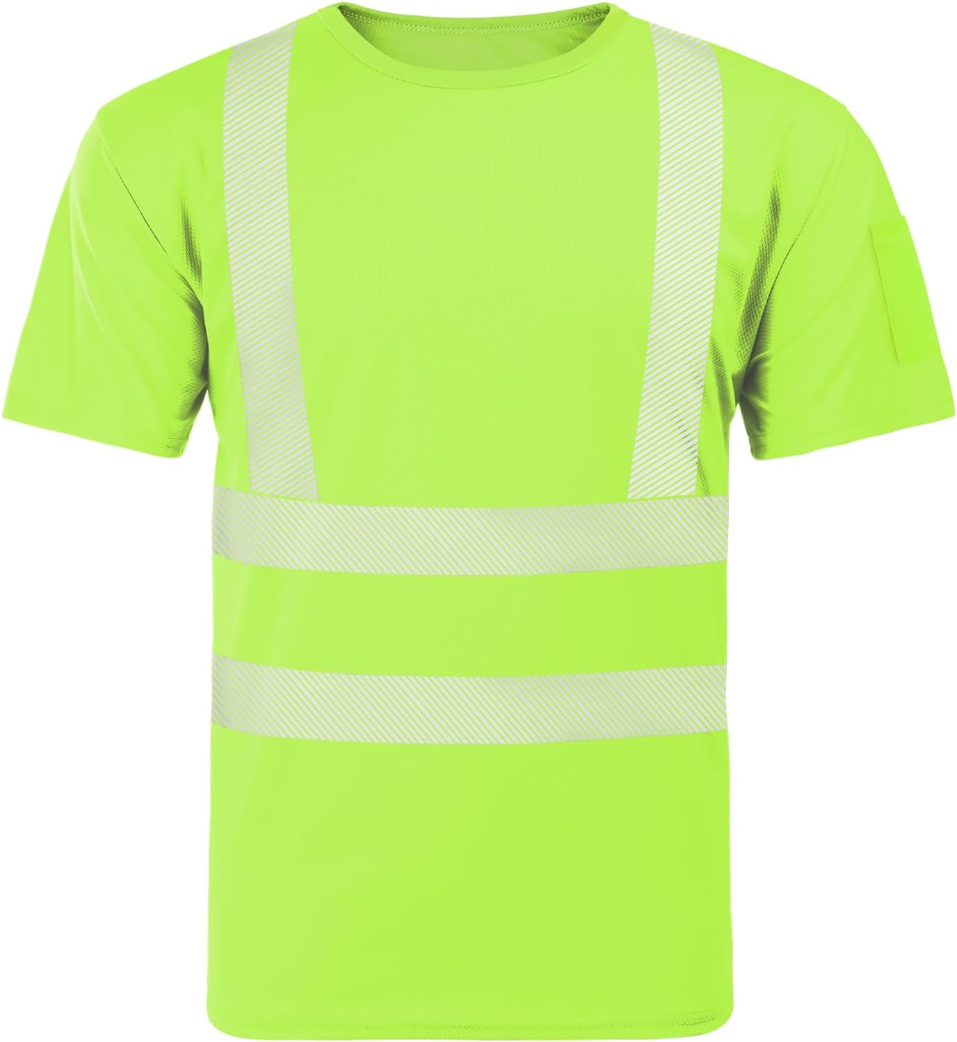 AUYAO T-shirt alta visibilità con catarifrangenti e manica corta, arancione
