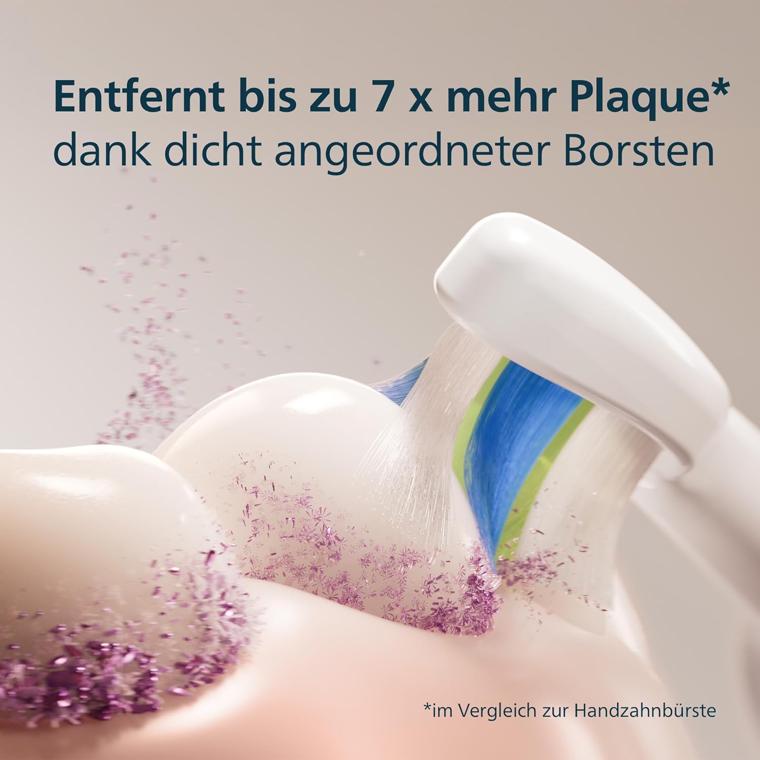 Detalle de Philips Sonicare W2 Optimal White – Original Ersatzbürstenköpfe (4er-Pack, HX6064/87) in Weiß