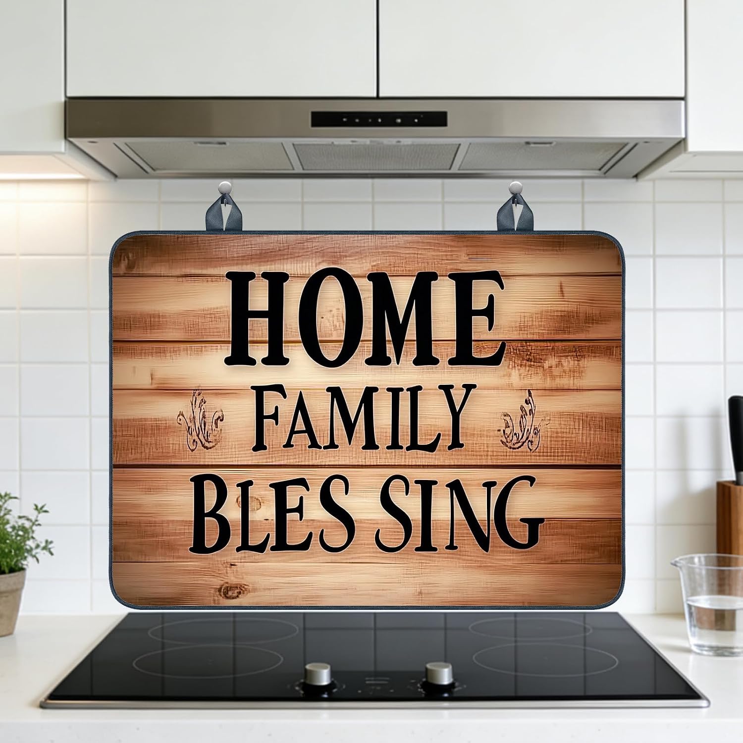 Detalle de Nuxovilar Family Blessing Stove Cover, 20.47 x 28.34 in Polyester-Diatom Mud Blend