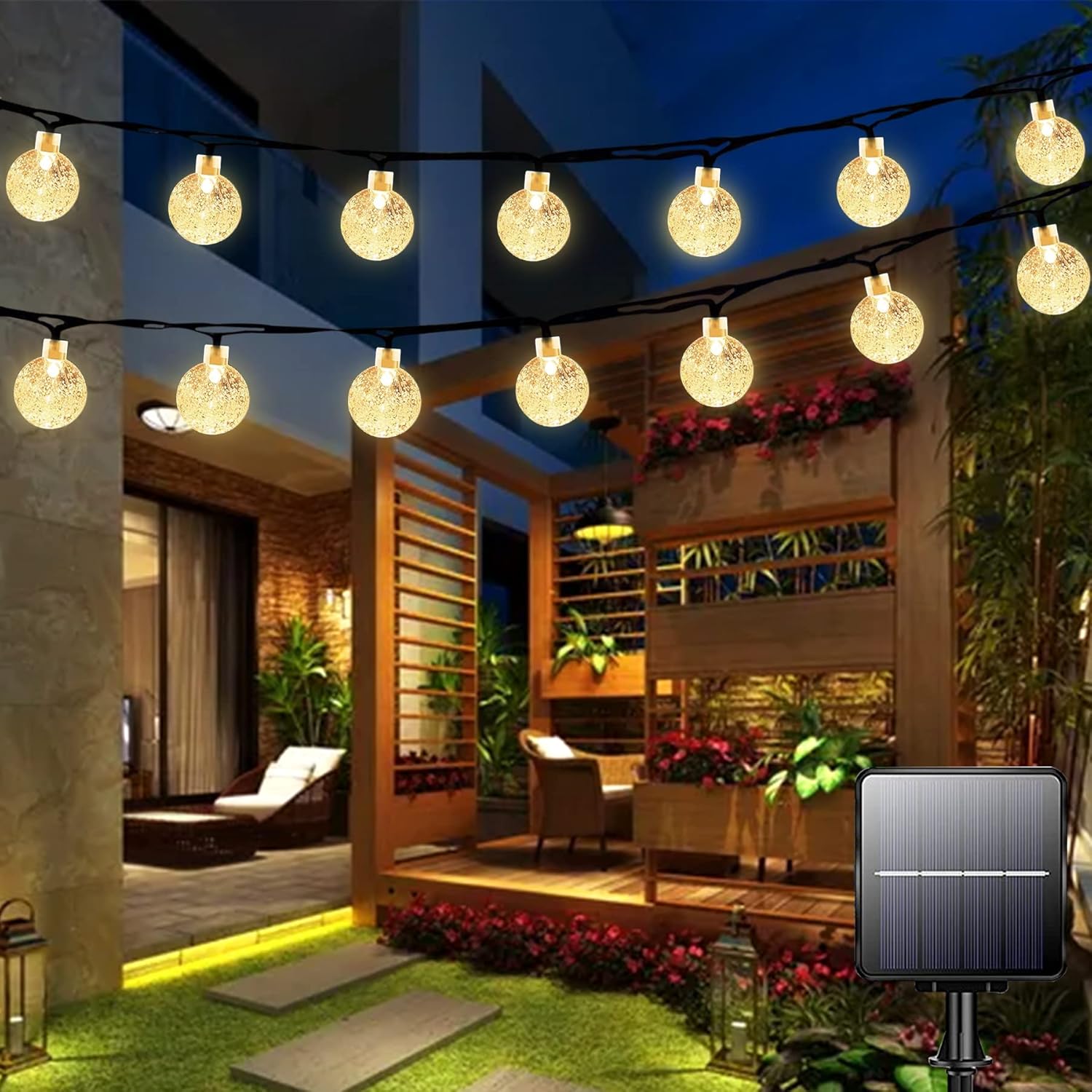 Detalle de Garlocht solar garden lights 50 LED 7M