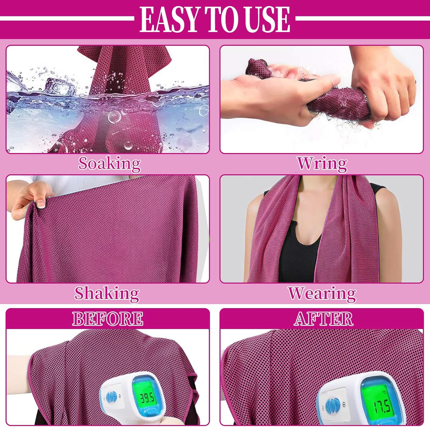 Detalle de VAKKI Cooling Towel for Instant Cool