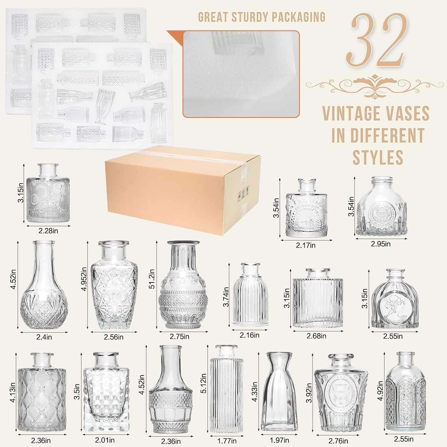 Thumbnail 1 de Sawoake 32 Mini Knospe Vase Glas Set