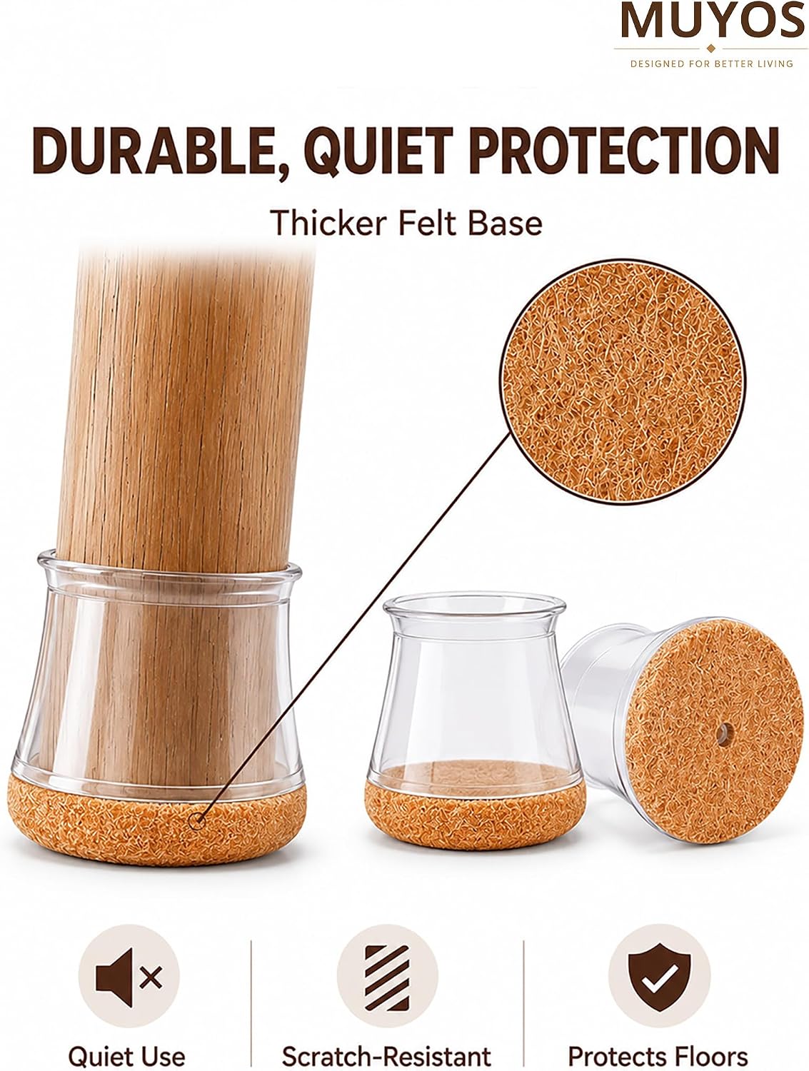 Thumbnail 5 de 32 Pcs Small Chair Leg Floor Protectors 14–20mm