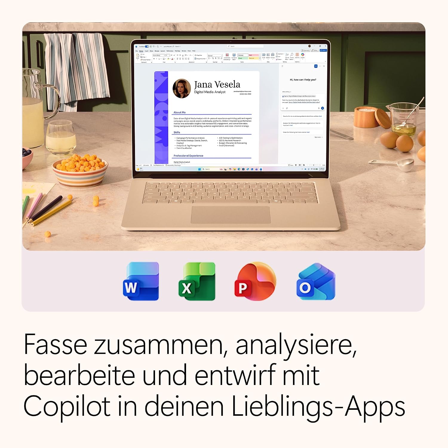 Detalle 2 de Microsoft 365 Single | 1 Jahr, 1 Person – Office Apps mit KI, 1 TB Cloudspeicher und automatische Verlängerung
