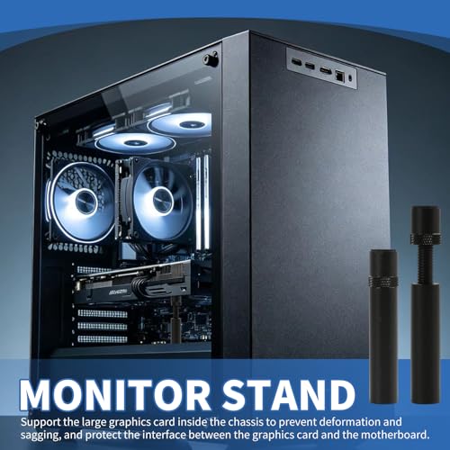 Detalle 2 de Kaelaxroy Soporte para Tarjeta Gráfica GPU en Aluminio Macizo, Regulable 70–120 mm con Base Magnética