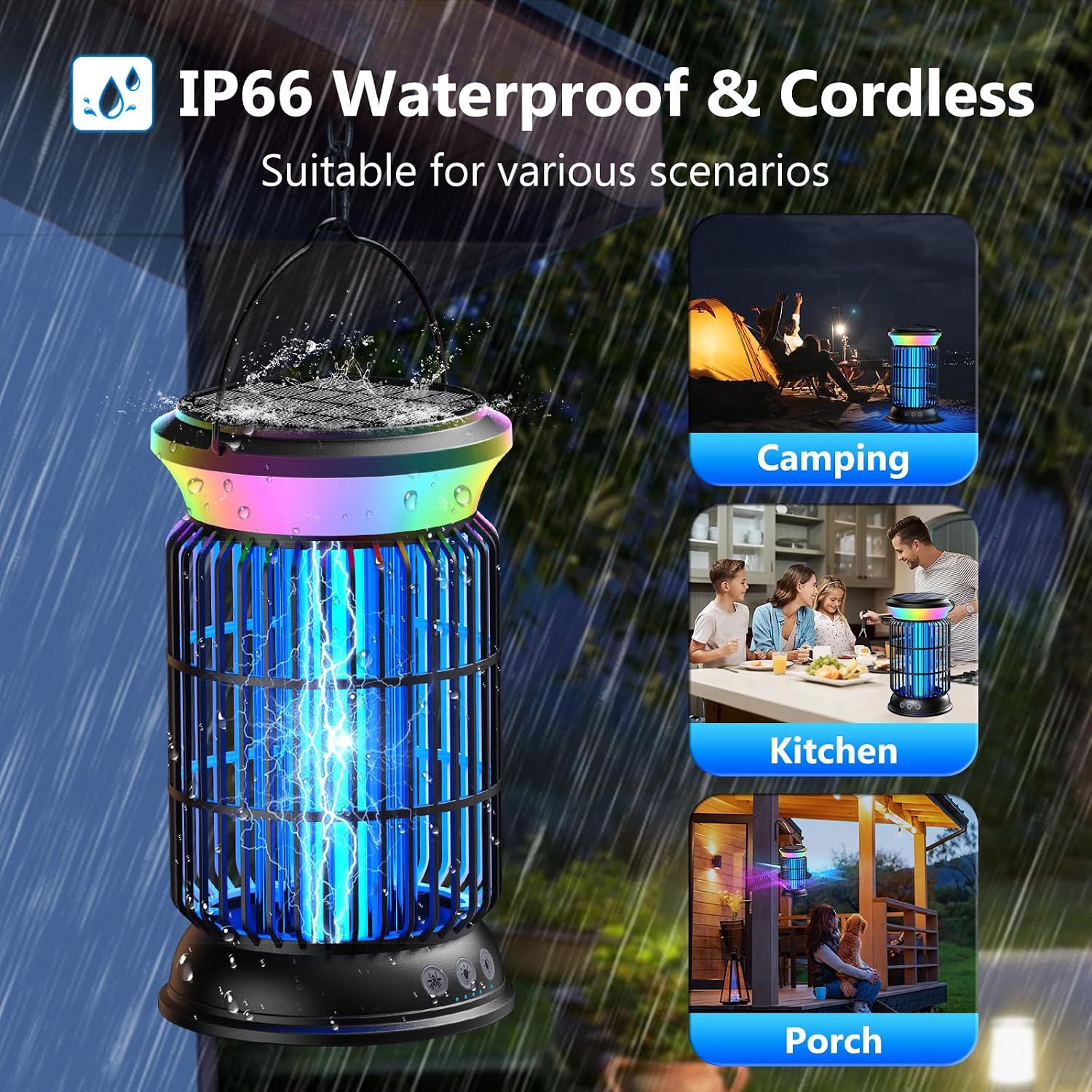 Thumbnail 6 de Sayneep Solar Bug Zapper Outdoor, 4 in 1 Outdoor Essential