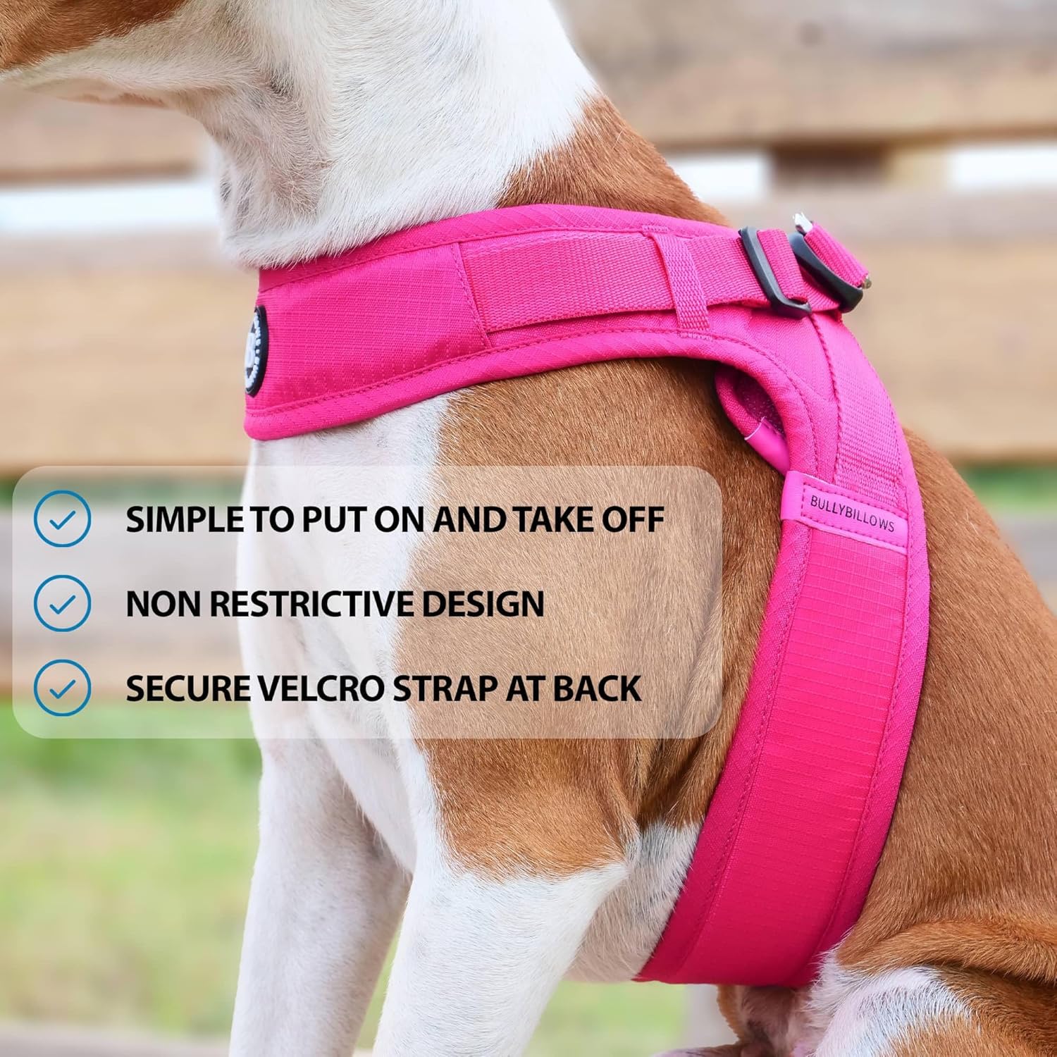Thumbnail 3 de BullyBillows Boomerang Harness (XXSmall) – non-restrictive lightweight dog harness with neoprene