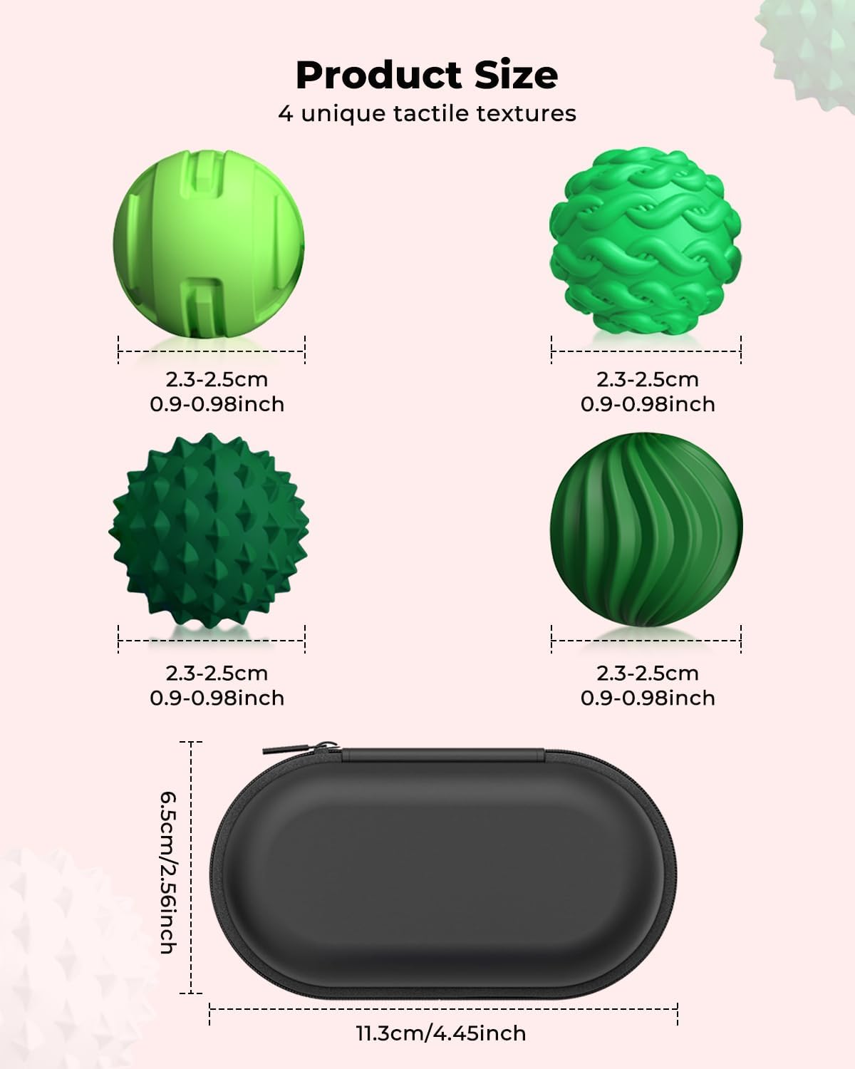 Thumbnail 6 de XYOFUN 8Pcs Silicone Magnetic Fidget Toys: 8-pack Sensory Balls in Black & Green