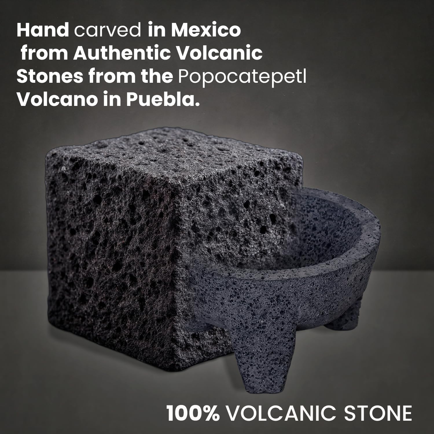 Thumbnail 3 de Molcajete Mexicano volcanic rock mortar and pestle 🍲