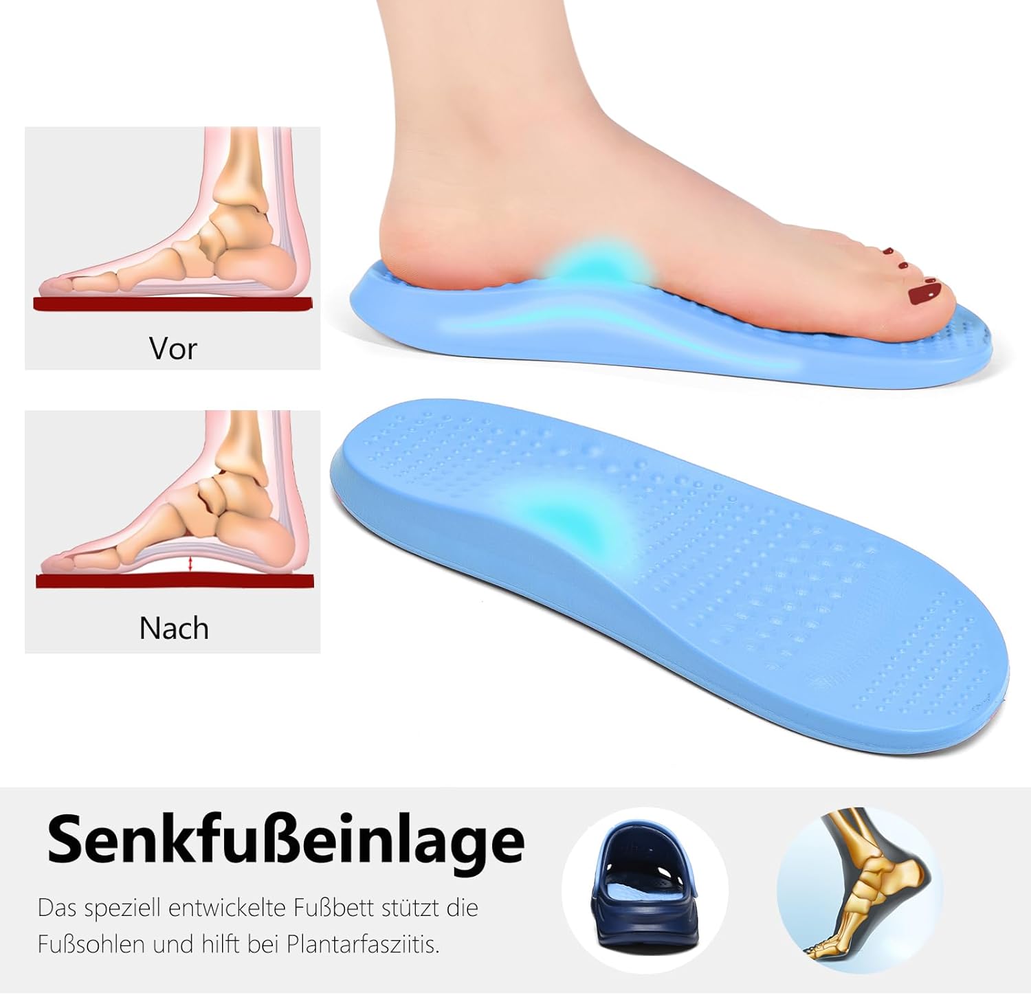 Thumbnail 3 de GULAKY Clogs & Pantoletten für Herren – Orthopädische EVA-Einlegesohle, atmungsaktiv, rutschfeste Sohle