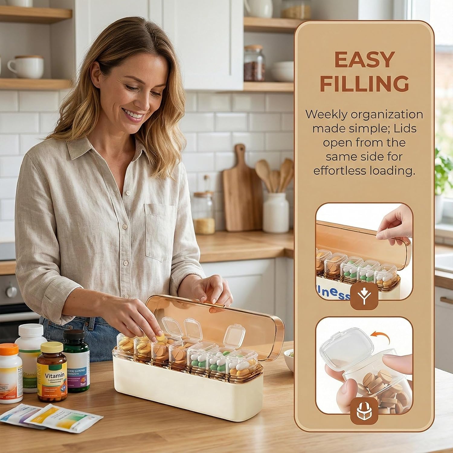 Detalle de Daleweo Weekly Pill Organizer, 7-Day
