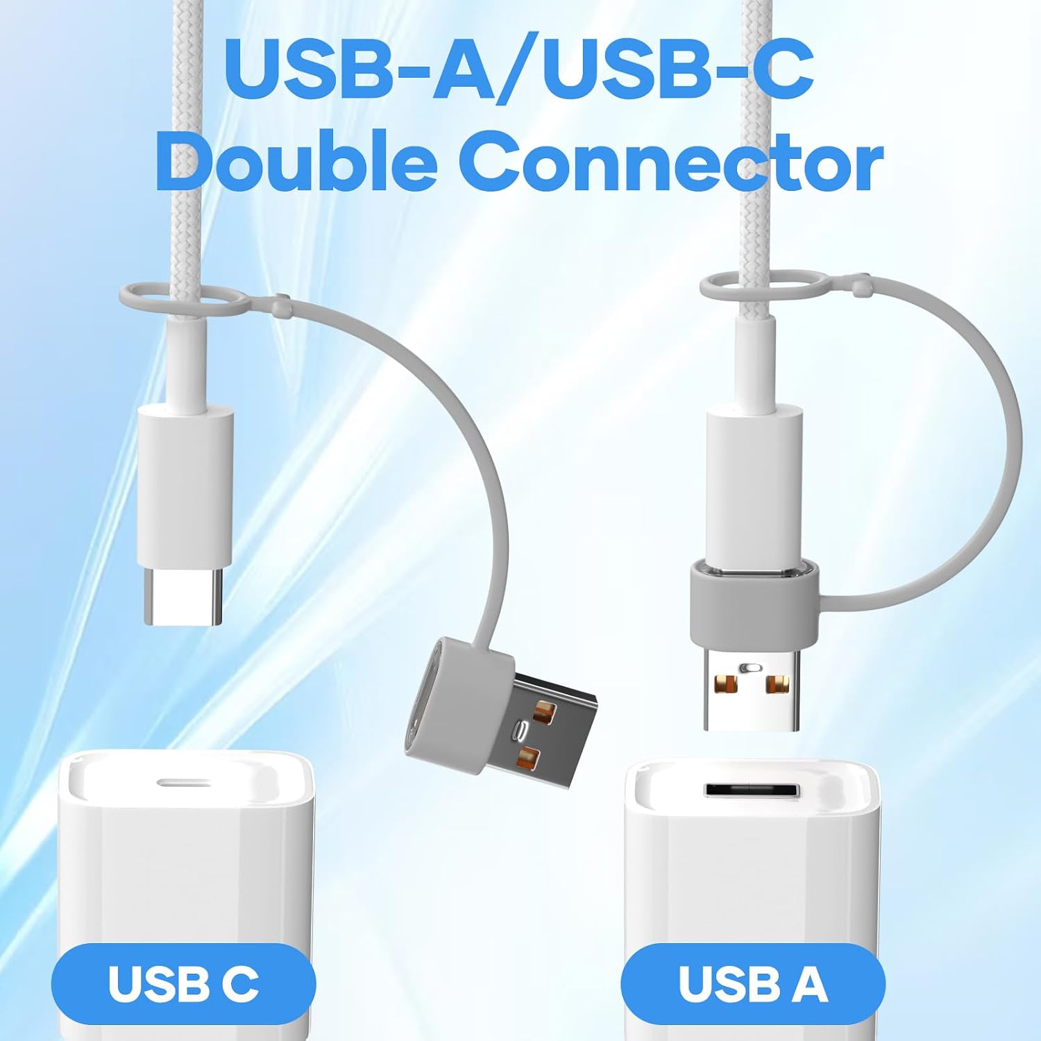 Thumbnail 2 de Esiposs 2 in 1 Magnetisches Ladekabel für Apple Watch – 1,2 m, USB-A/USB-C, Schnellladen