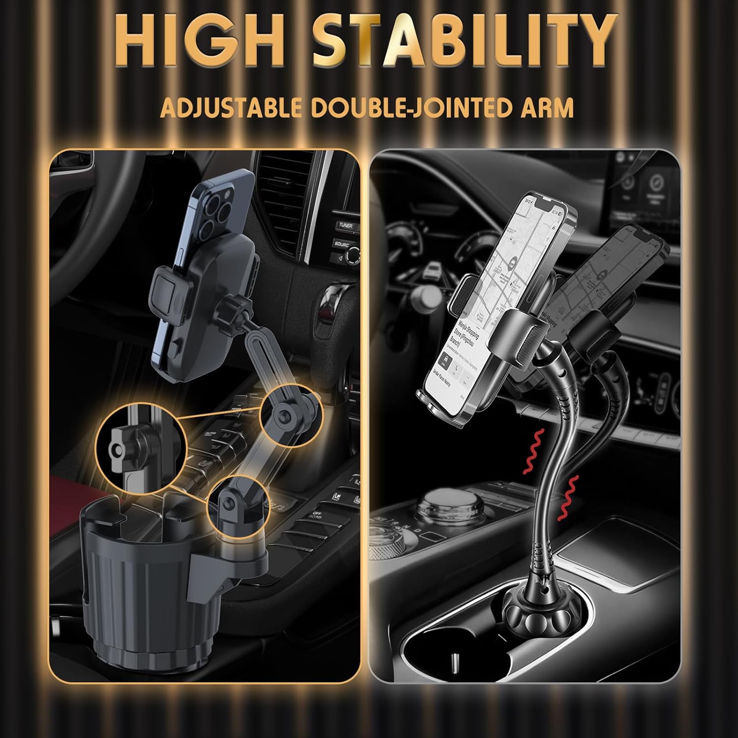 Detalle 2 de Universal Cup Holder Expander Phone Mount 360°