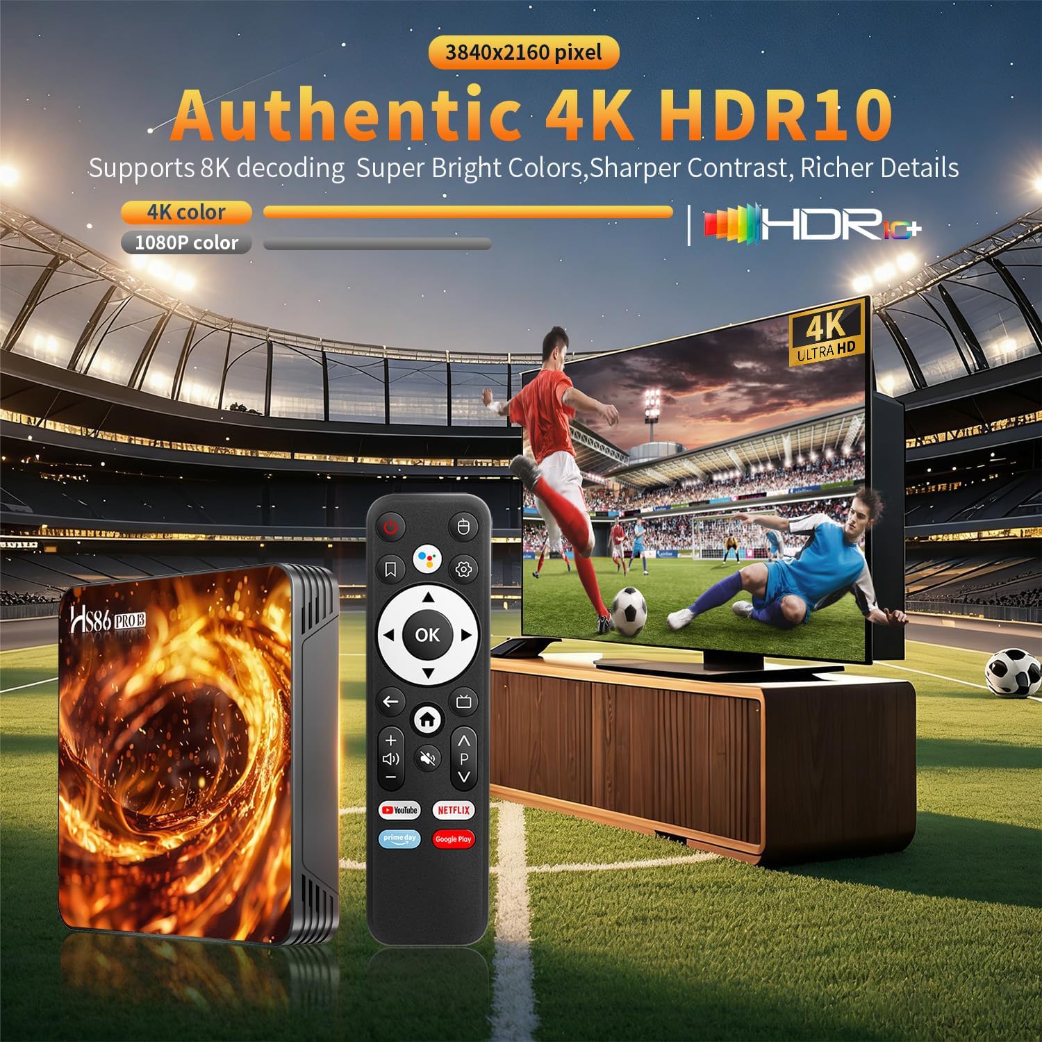 Thumbnail 5 de Android TV Box 14.0 (2026) RK3528 Quad-Core 4K HDR10 with 2GB RAM / 16GB ROM