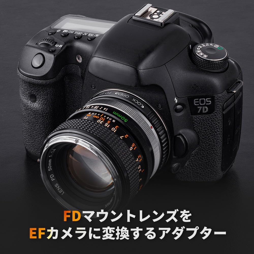 Detalle de K&F CONCEPT FD-EOS Objektivadapter: Canon FD/FL zu EOS EF – manuelle Makrofotografie mit Korrekturfilter