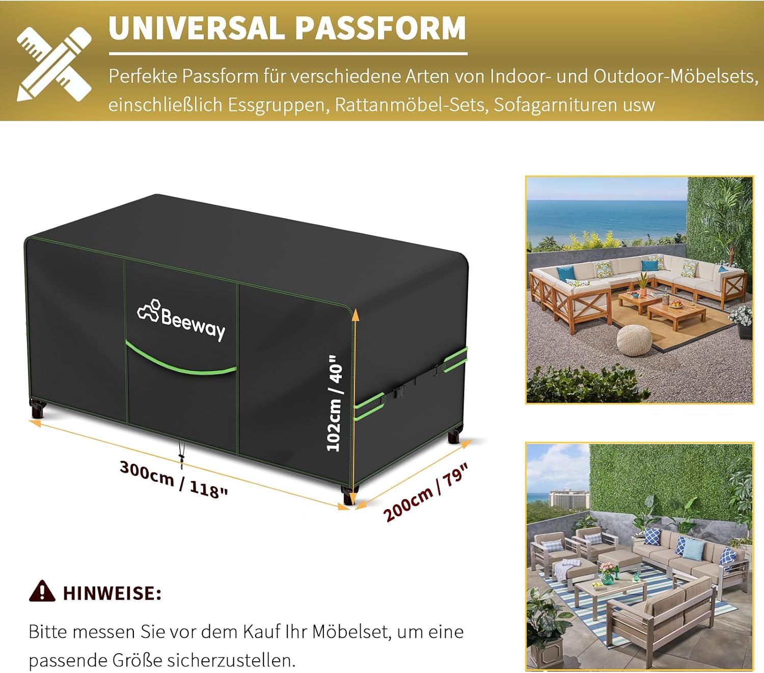 Thumbnail 1 de BeeWay Gartenmöbel Abdeckung V2.0 300x250x102cm