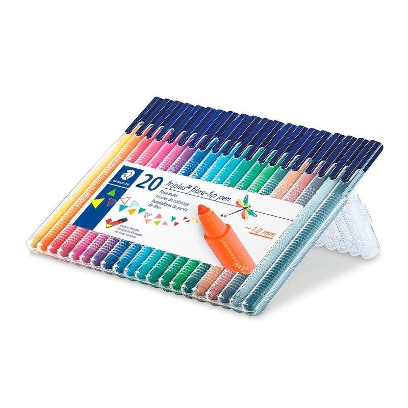 Detalle 2 de Rotuladores Staedtler Triplus Color 20 Unidades – Estuche regalo, color y comodidad para escribir y dibujar