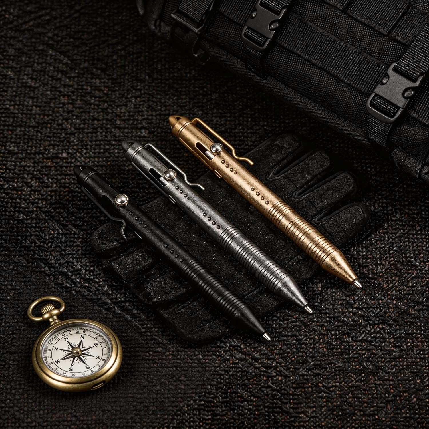 Detalle de SMOOTHERPRO TP156 EDC balpen van aluminium, zwart, fijne punt van 0,5 mm
