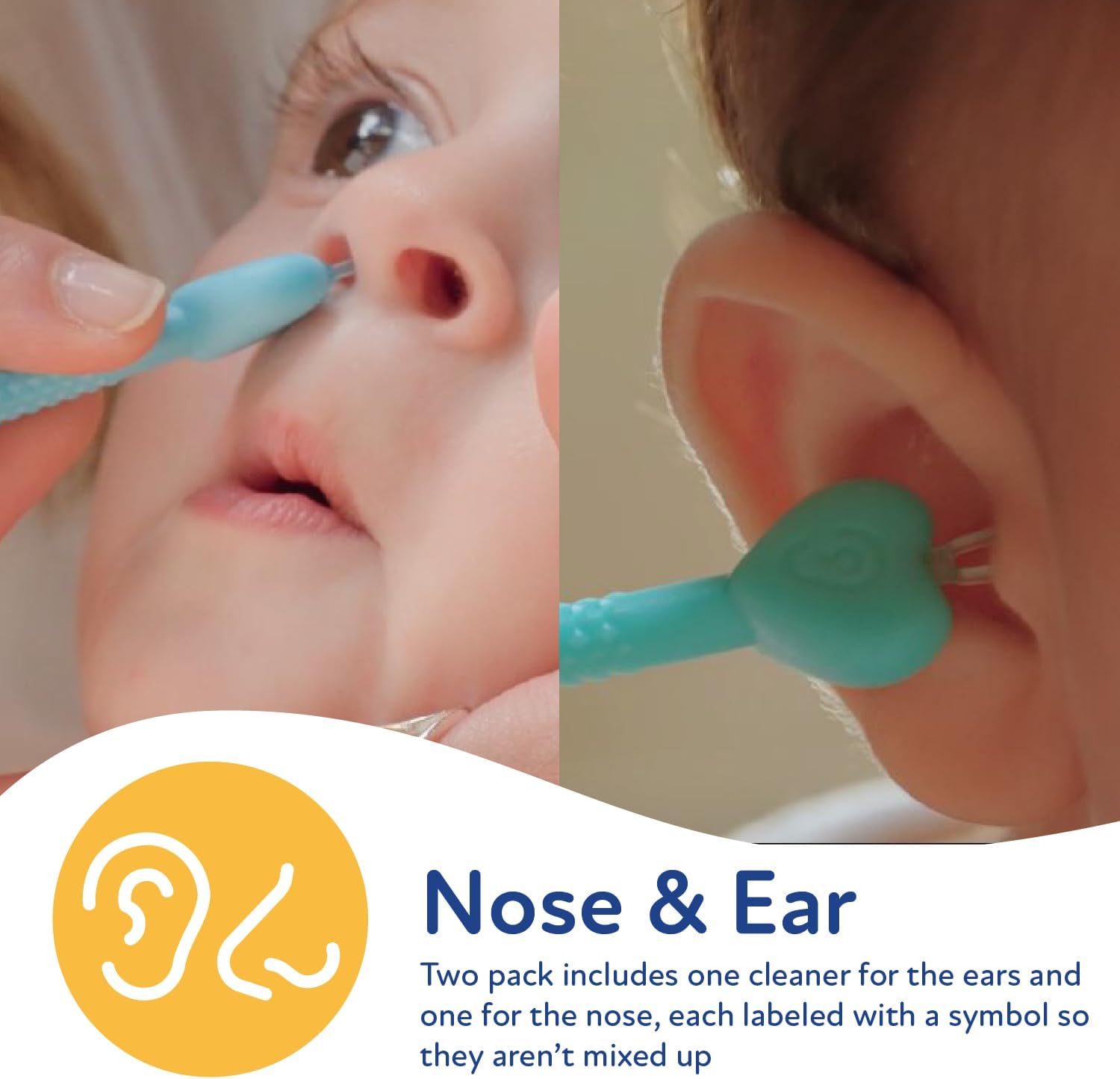 Thumbnail 1 de Dr. Talbot's Safe Ear Wax Removal Tool and Nose Cleaner for Baby – 2-Pack (BPA-Free) with Travel Case